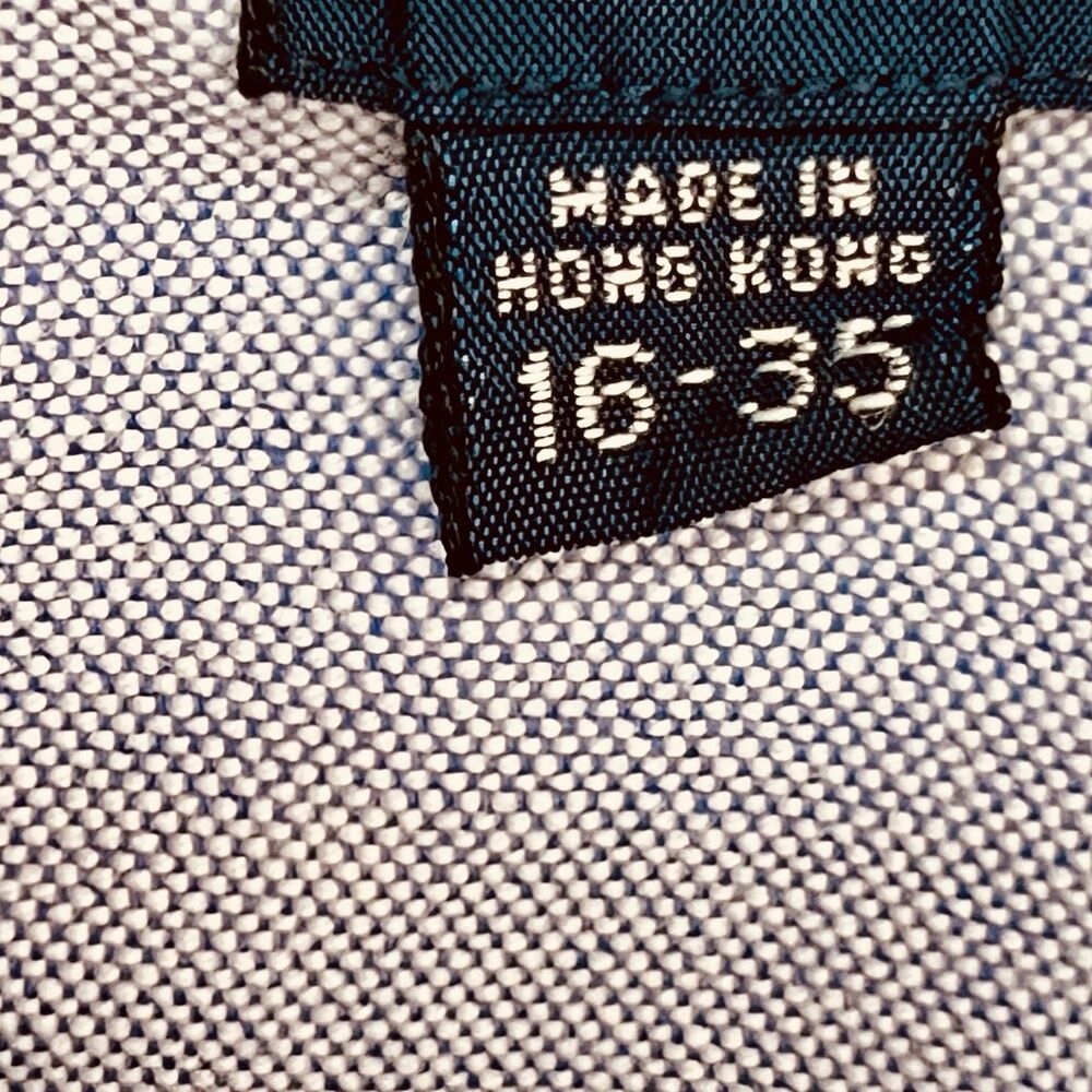 Ralph Lauren Yarmouth Button Down Shirt 16 / 35 Light Blue Oxford Cotton - Picture 7 of 7